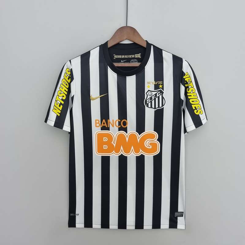Retro Santos 2013 away white and black S-XXL — foto 1