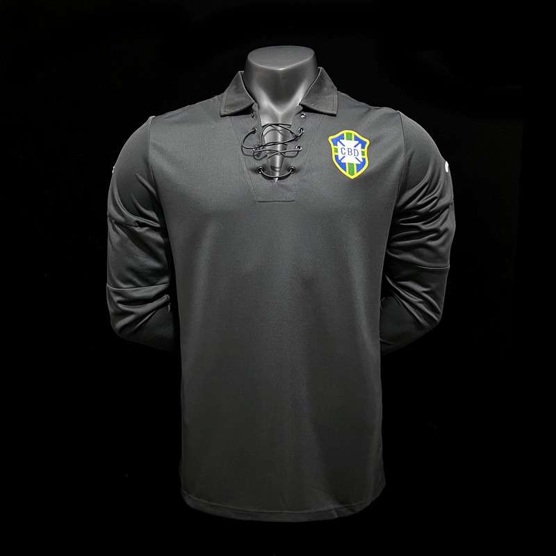 Retro 2004 Brazil Special Edition Black Long Sleeve S-XXL — foto 1