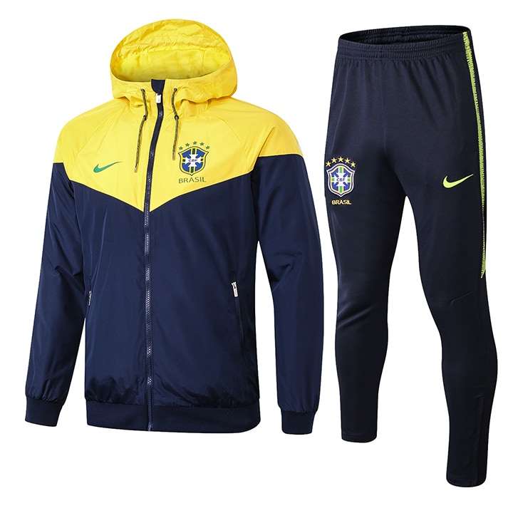 G012# 1819 Brazil blue and yellow windbreaker S-XXL — foto 1