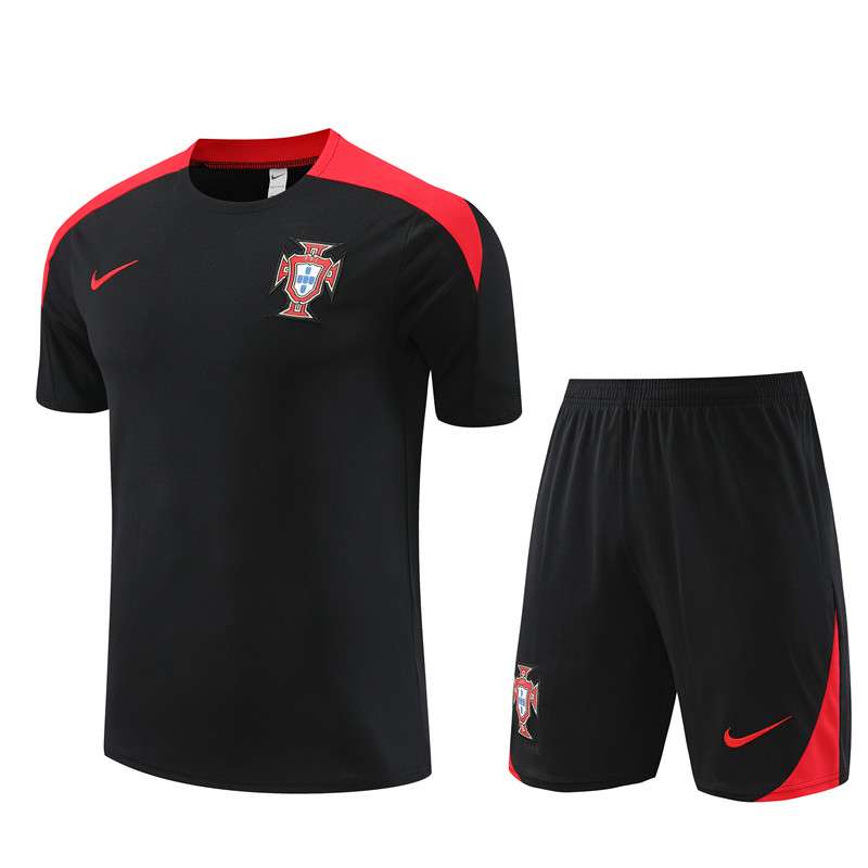 2425 Portugal black T shirt training suit S-XXL — foto 1