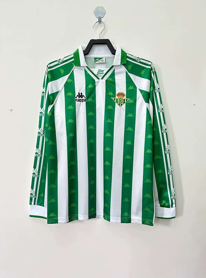 1995-1996 Real Betis fan version King's Cup long sleeve home S-XXL AT312 — foto 1