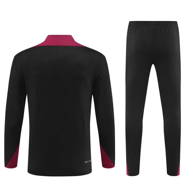 2425 PSG short zipper half zipper player black kit S-XXL — foto 2