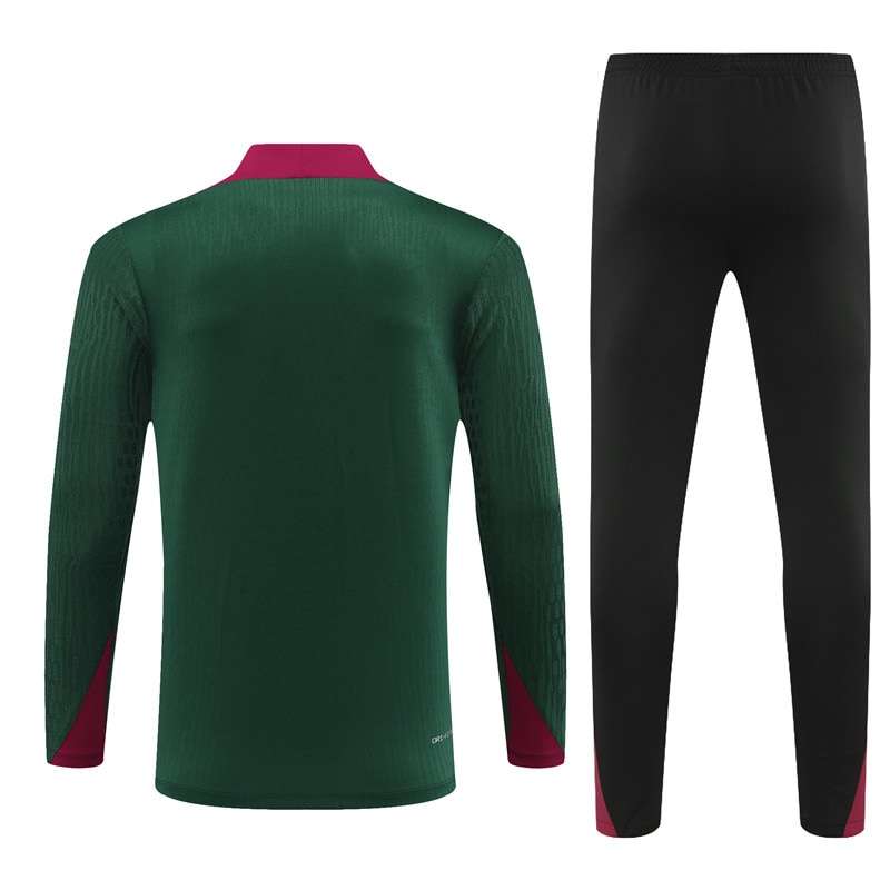 2425 PSG short zipper half zipper player green kit S-XXL — foto 2