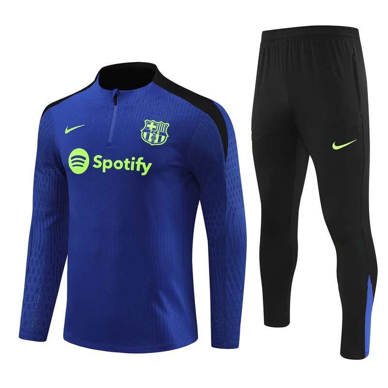 2425 Barcelona short zipper half zipper player blue kit S-XXL — foto 1