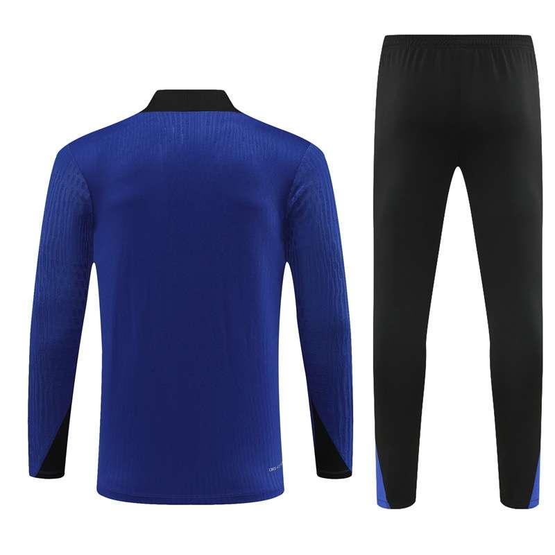 2425 Barcelona short zipper half zipper player blue kit S-XXL — foto 2