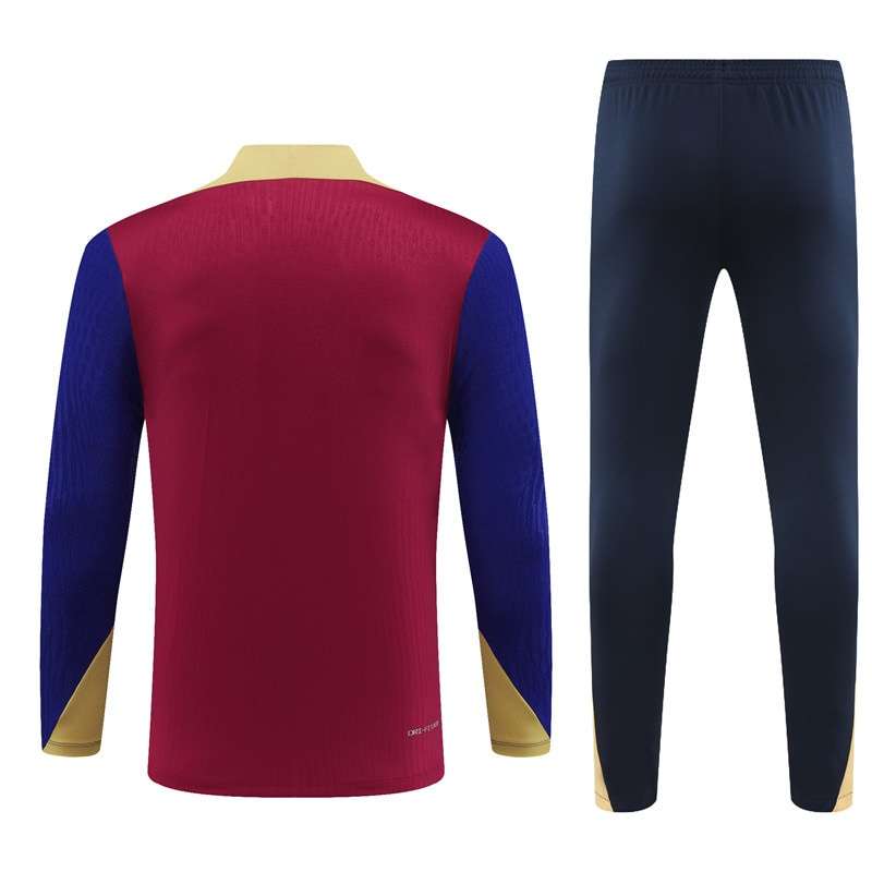 2425 Barcelona short zipper half zipper player red kit S-XXL — foto 2