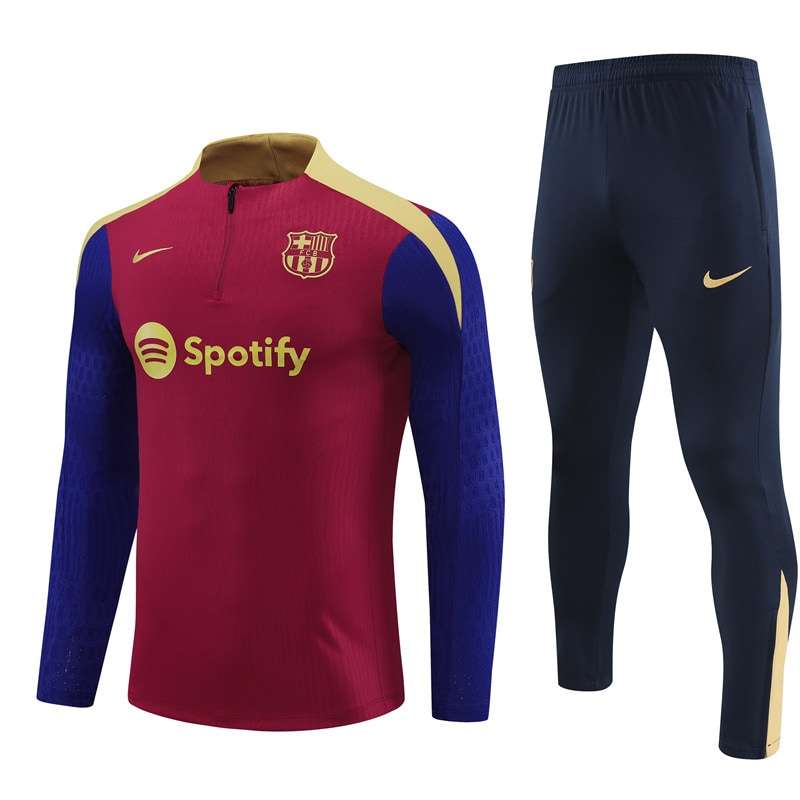 2425 Barcelona short zipper half zipper player red kit S-XXL — foto 1