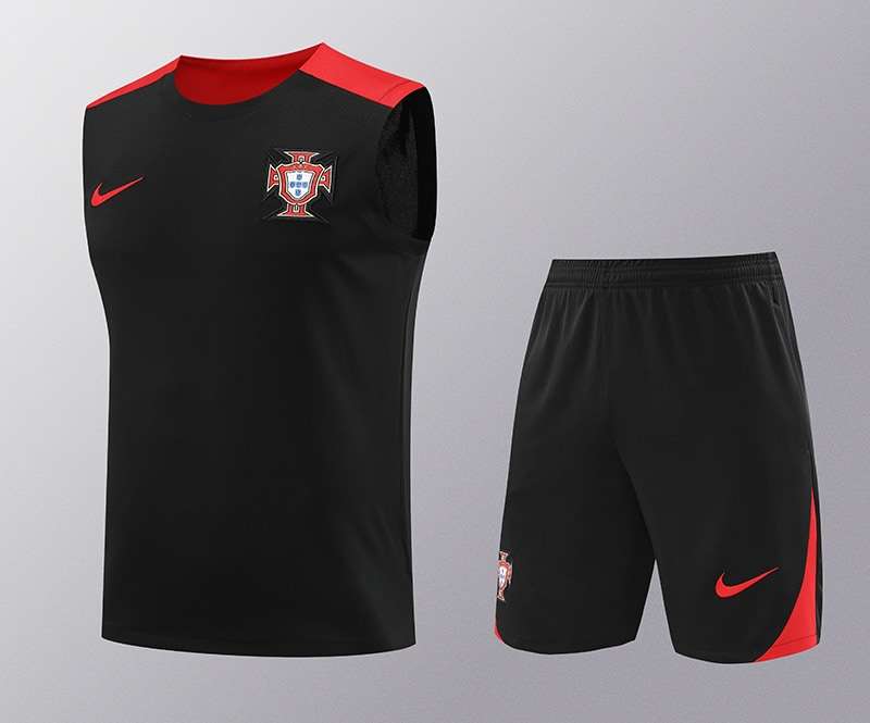 2425 Portugal black shirt vest training suit S-XXL — foto 1