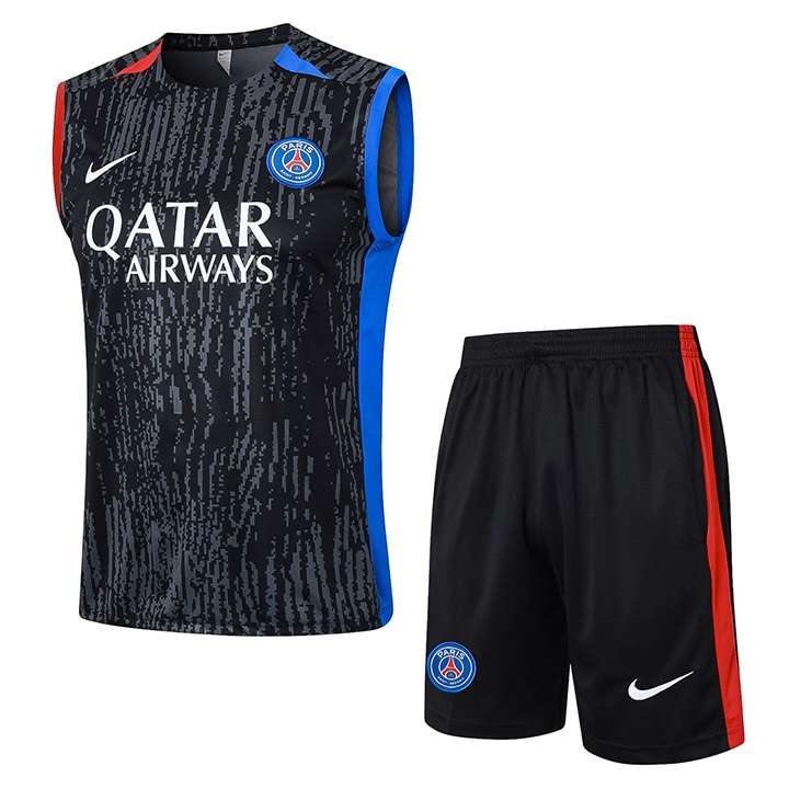 D1021 2425 PSG training suit black vest S-XXL — foto 1