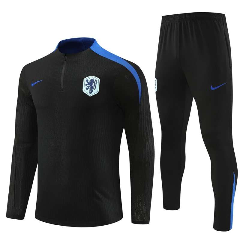 2425 Netherland holland half zipper black training suit S-XXL — foto 1