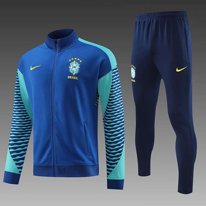 A728 2425 Brazil blue training suit long zipper blue Size S-XXL — foto 1