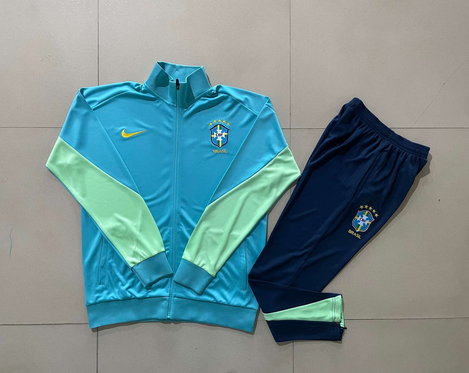 A729 2425 Brazil long zipper blue kit S-2XL — foto 3