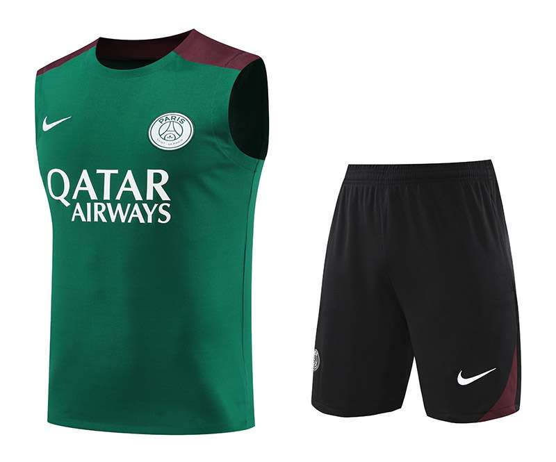 2425 PSG training suit deep green vest S-XXL — foto 1