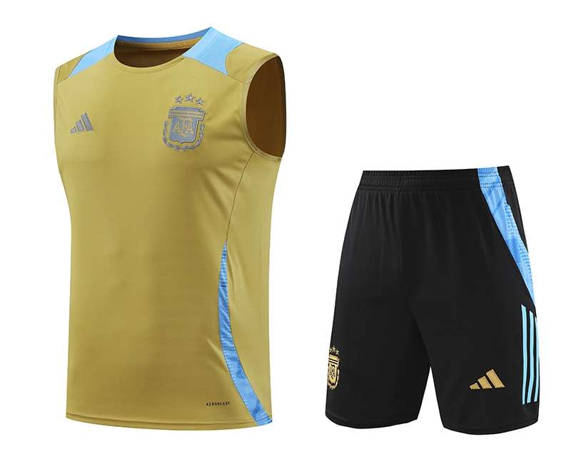 2425 Argentina training suit kit mud yellow vest S-XXL — foto 1