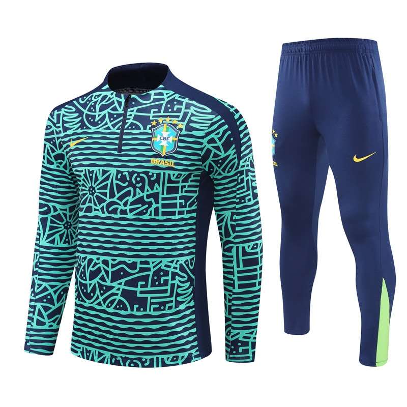 2425 Brazil black green training suit kit S-XXL — foto 1