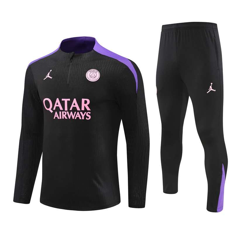 B951 2425 PSG training suit kit black and purple player S-XXL — foto 1