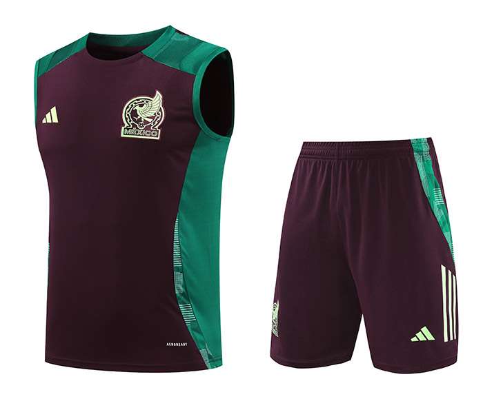 2425 Mexico deep red and green vest kit S-XXL — foto 1