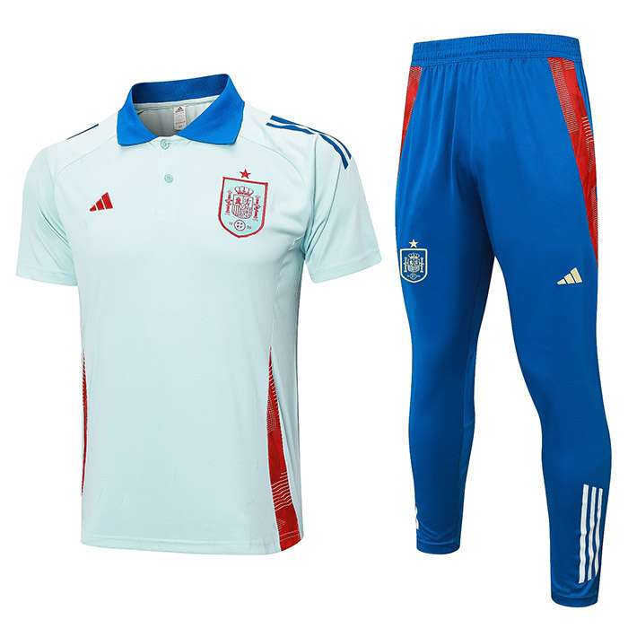 C1105 2425 Spain light blue training suit POLO S-XXL — foto 1