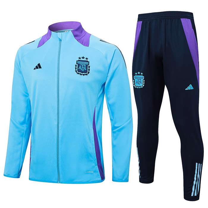 A733 2425 Argentina long zipper light blue training suit S-XXL — foto 1