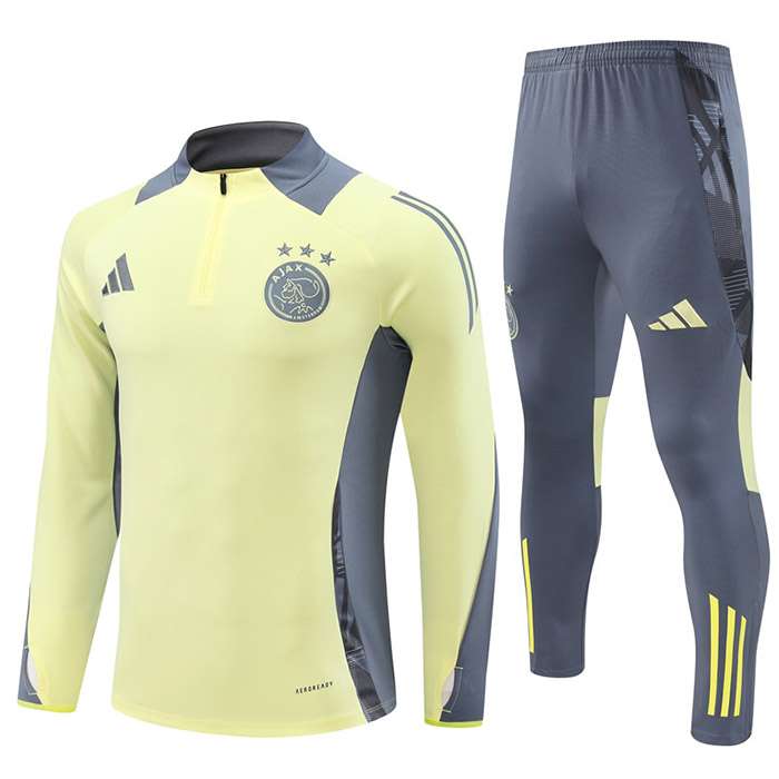 2425 Ajax half zipper light yellow training suit Size S-XXL — foto 1