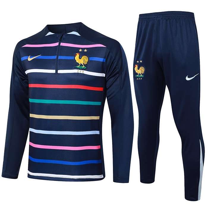B870 2425 France half zipper Pre-match blue kit S-XXL — foto 1