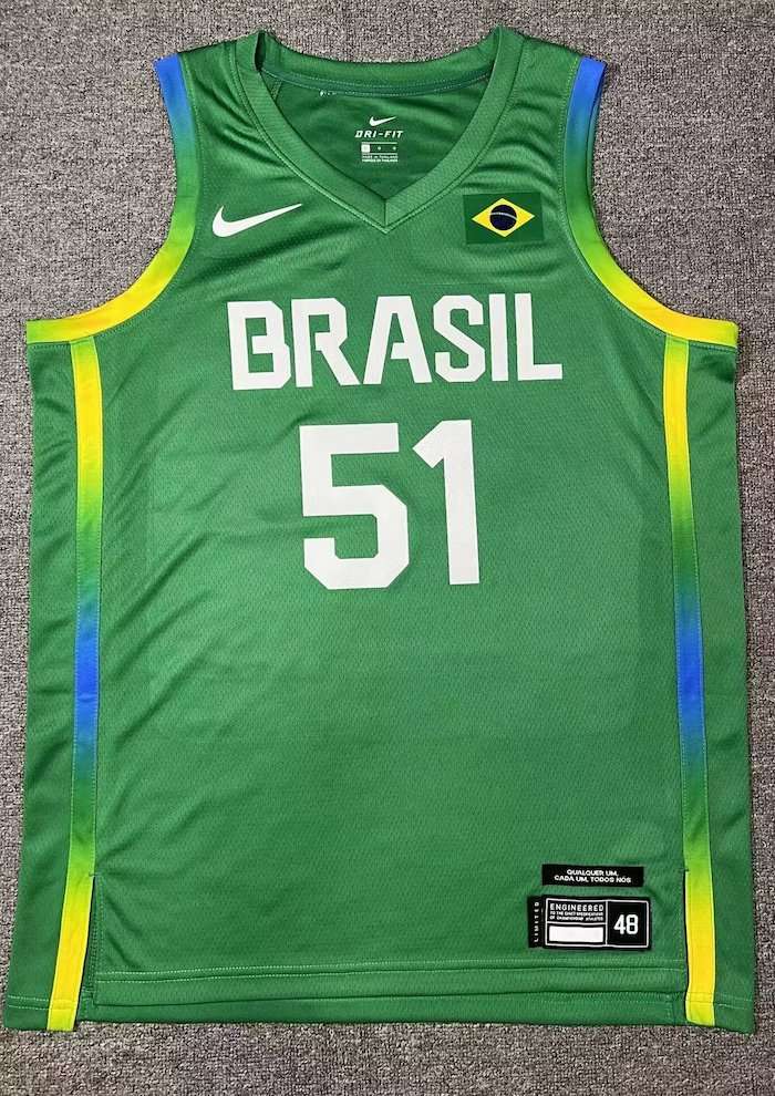 Brazil 2024/25 Basketball Jersey green NO.51 S-2XL — foto 1