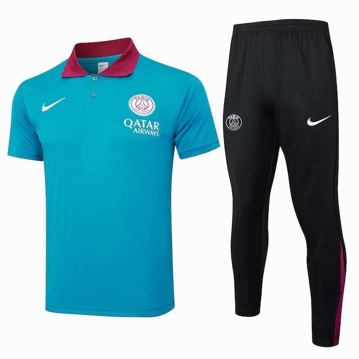 C1125# 2425 Polo PSG lake blue kit S-XXL — foto 1