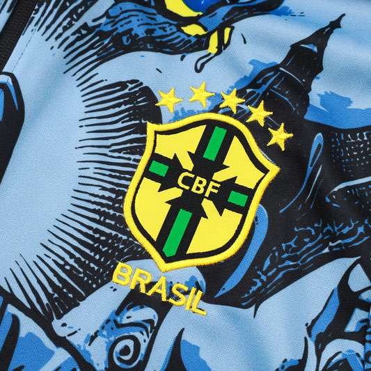 A814 2425 Brazil long zipper gray blue kit S-2XL — foto 3