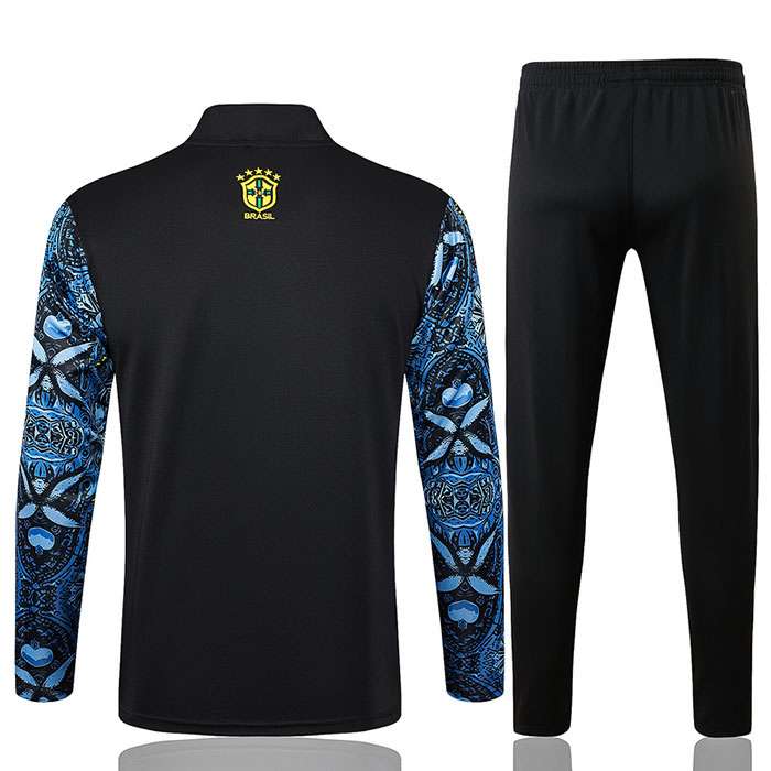 B958 2425 player half zipper Brazil gray blue S-2XL — foto 2