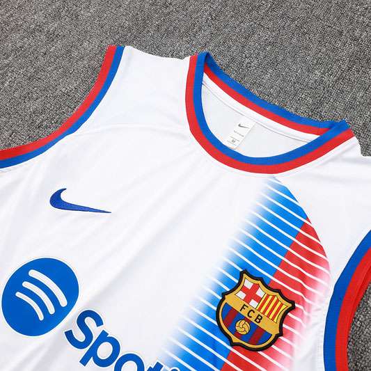 D1202 2425 Barcelona training suit White vest S-XXL — foto 4