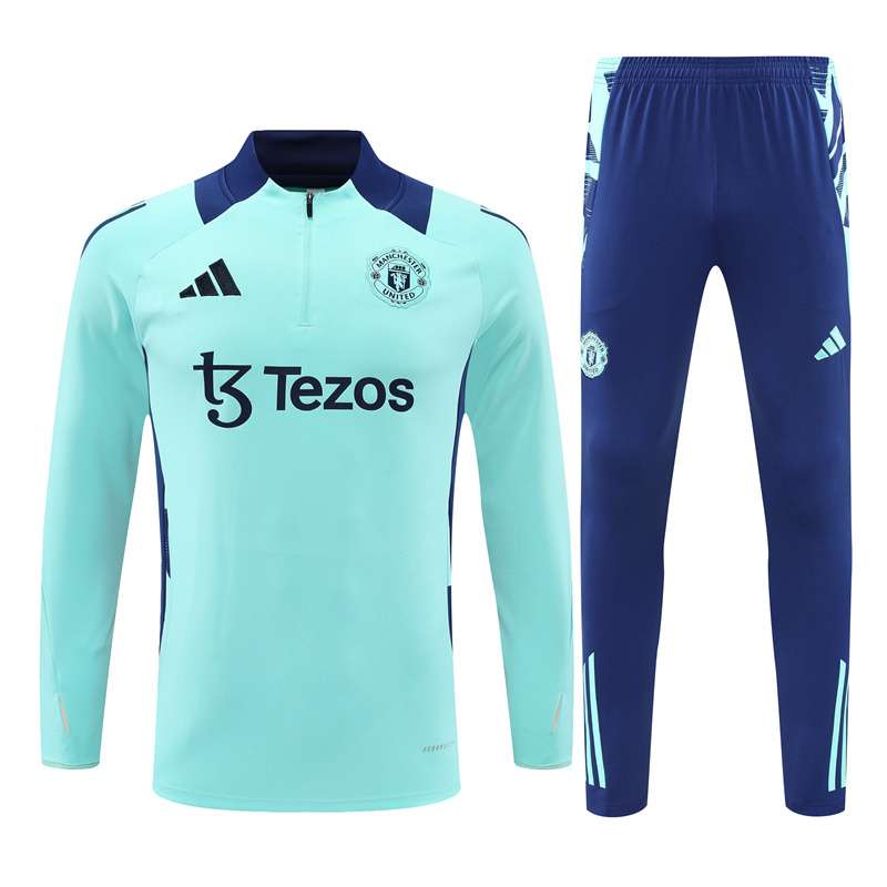 2425 Manchester United half zipper Blue kit S-2XL — foto 2