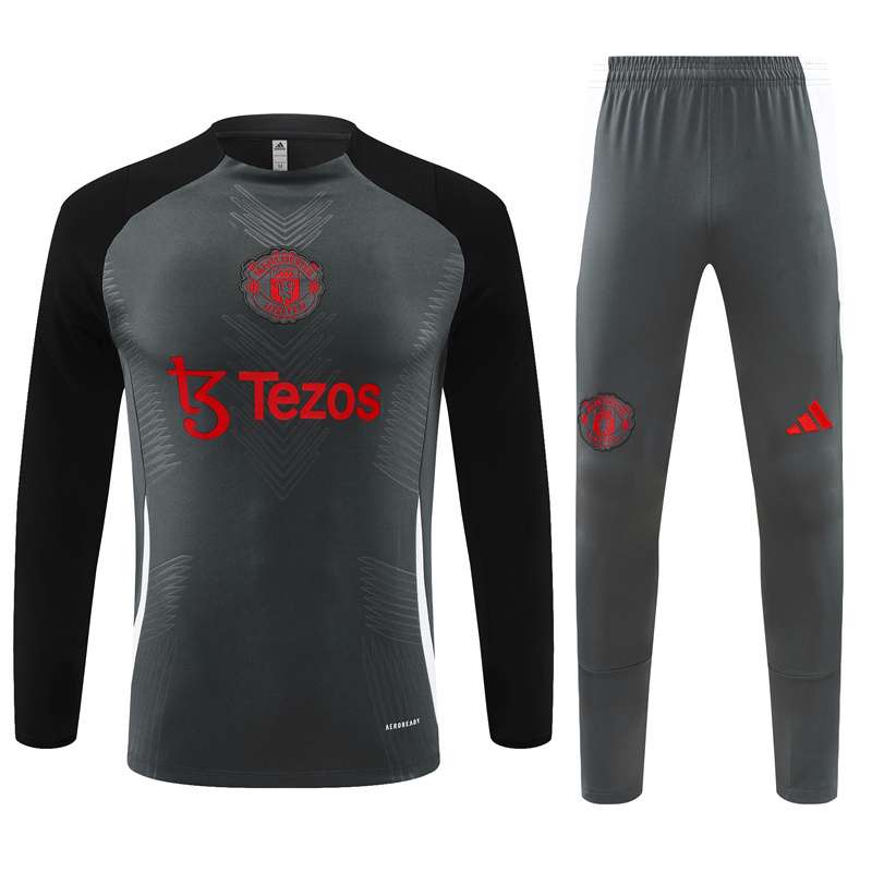 2425 player Manchester United half zipper Dark Gray kit S-2XL — foto 1
