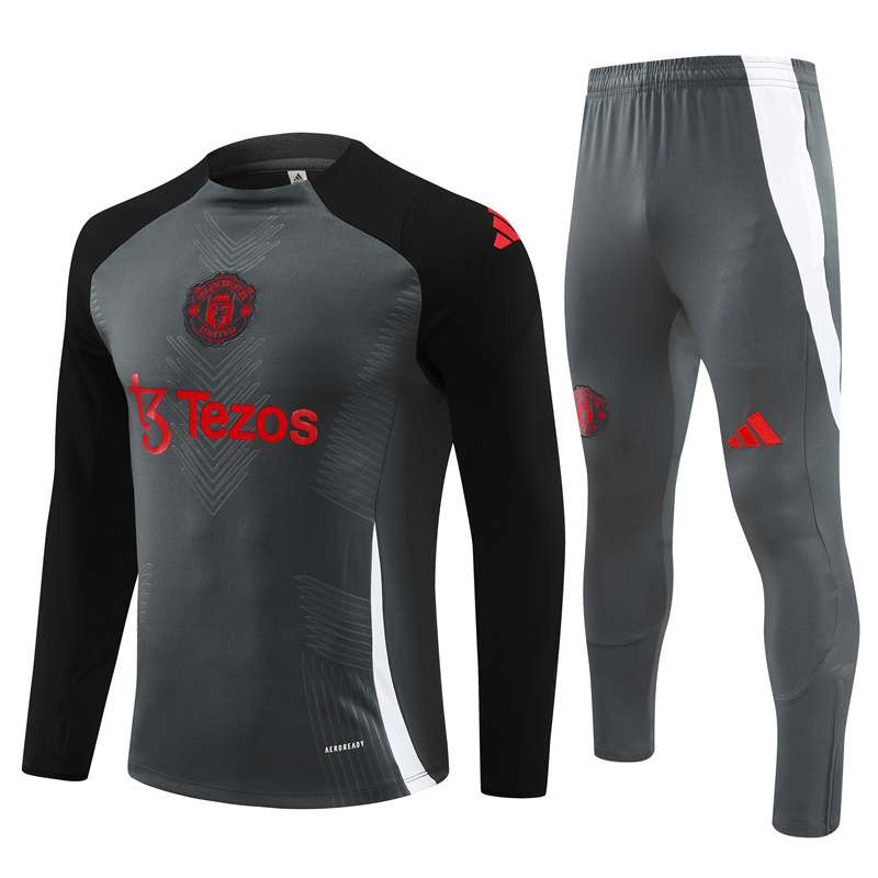 2425 player Manchester United half zipper Dark Gray kit S-2XL — foto 2