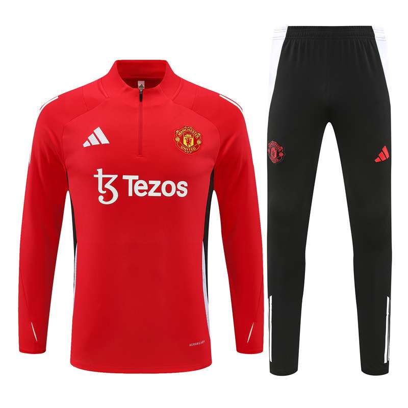 2425 Manchester United half zipper Red kit S-2XL — foto 1