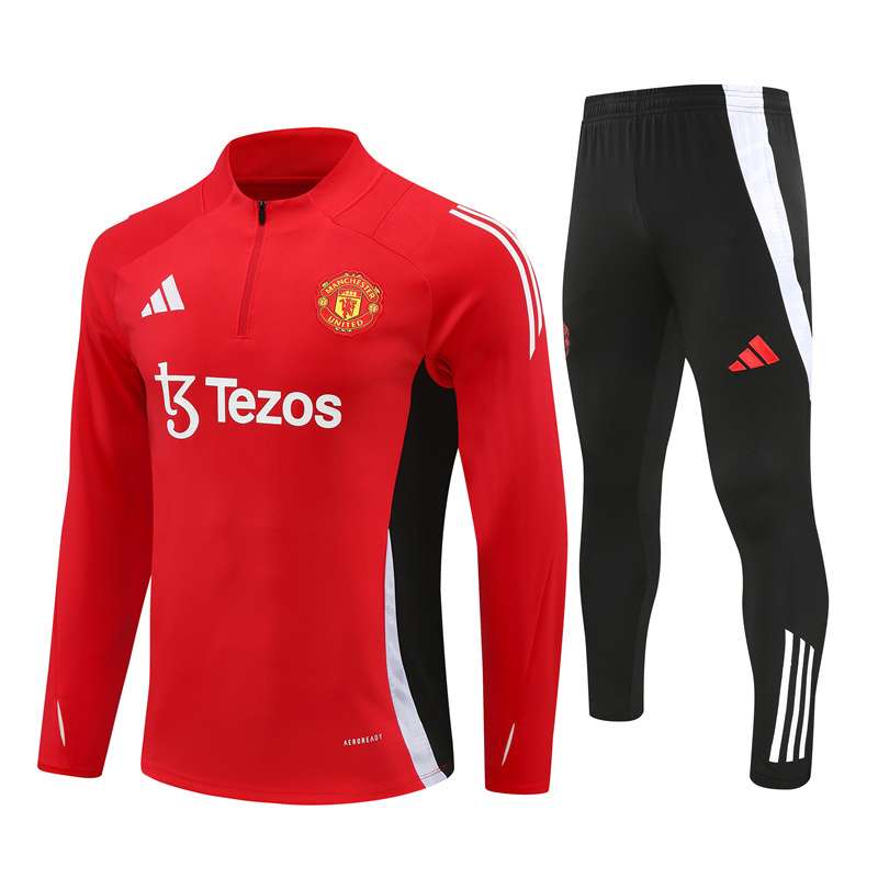 2425 Manchester United half zipper Red kit S-2XL — foto 2