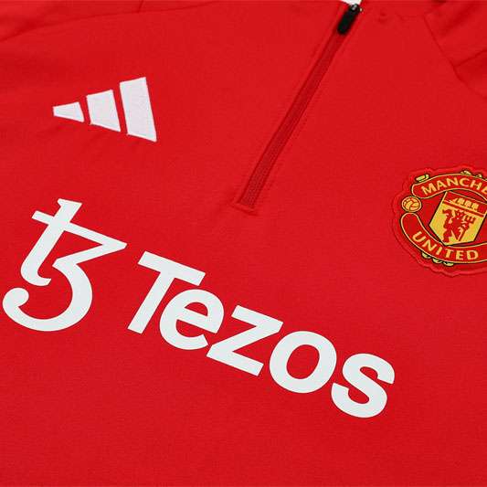 2425 Manchester United half zipper Red kit S-2XL — foto 5