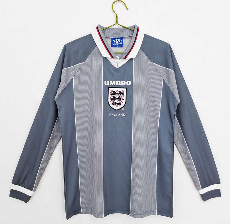 1996 Retro England long sleeve away S-XXL — foto 1