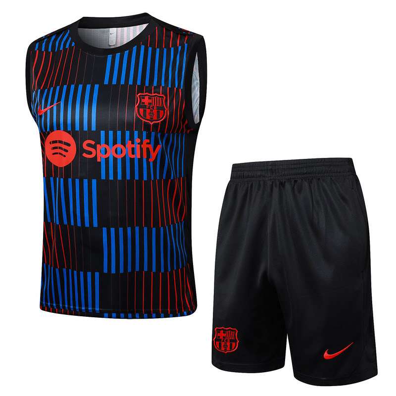 D1221 2425 Barcelona black vest training suit S-XXL — foto 1