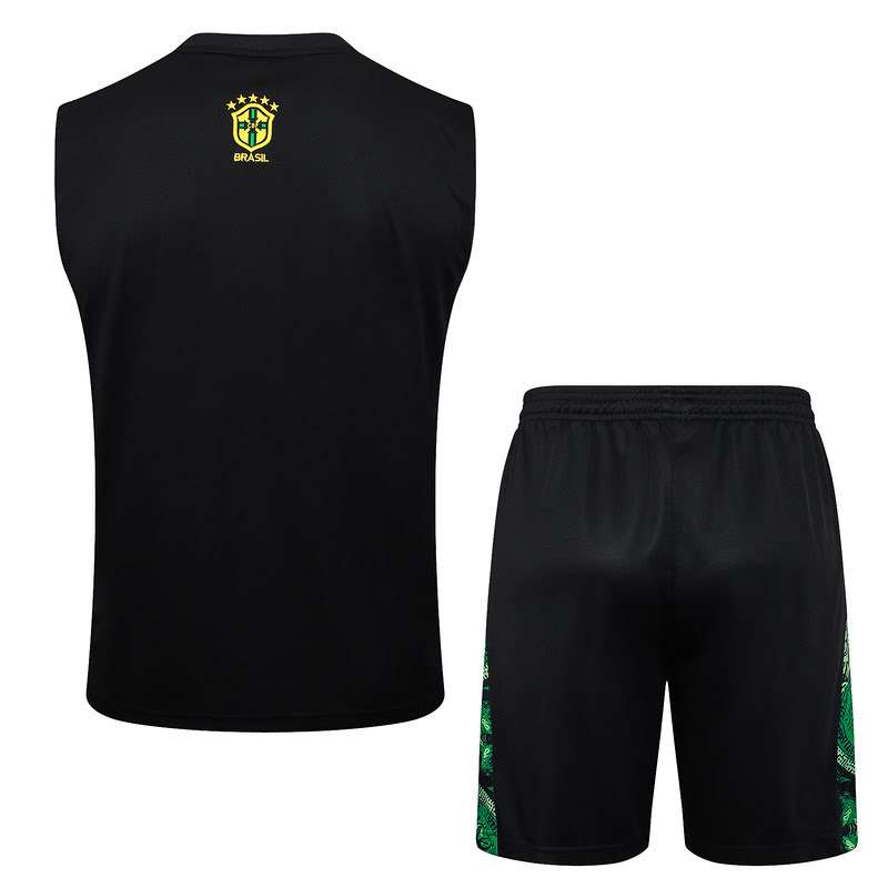 D1229 2425 Brazil green vest training suit S-XXL — foto 2
