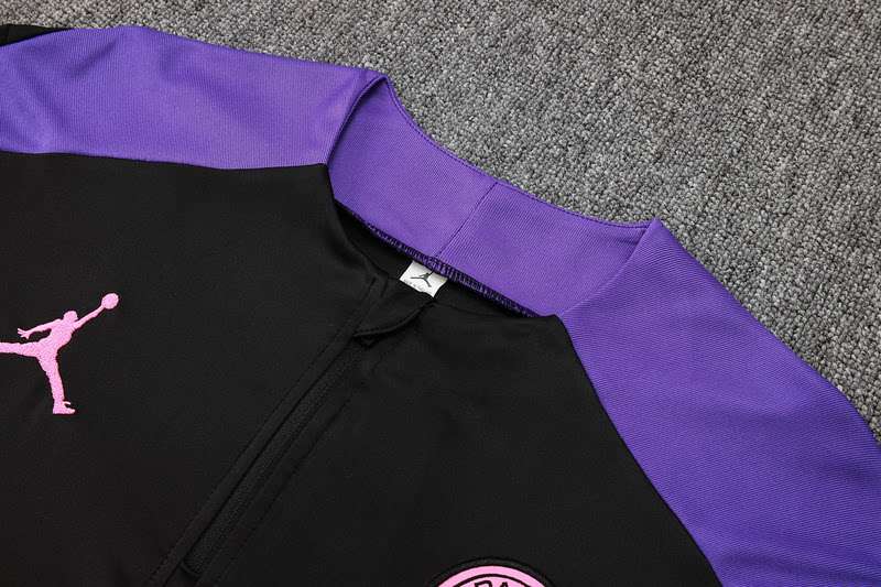 B920 2425 half zipper PSG training suit black purple KIT S-XXL — foto 3