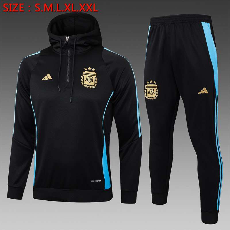 F593 2425 Argentina Hoodies black kids kit P-2XL — foto 1
