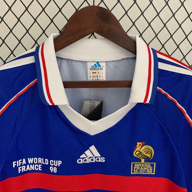 1998 Retro France home long sleeve S-XXL — foto 3
