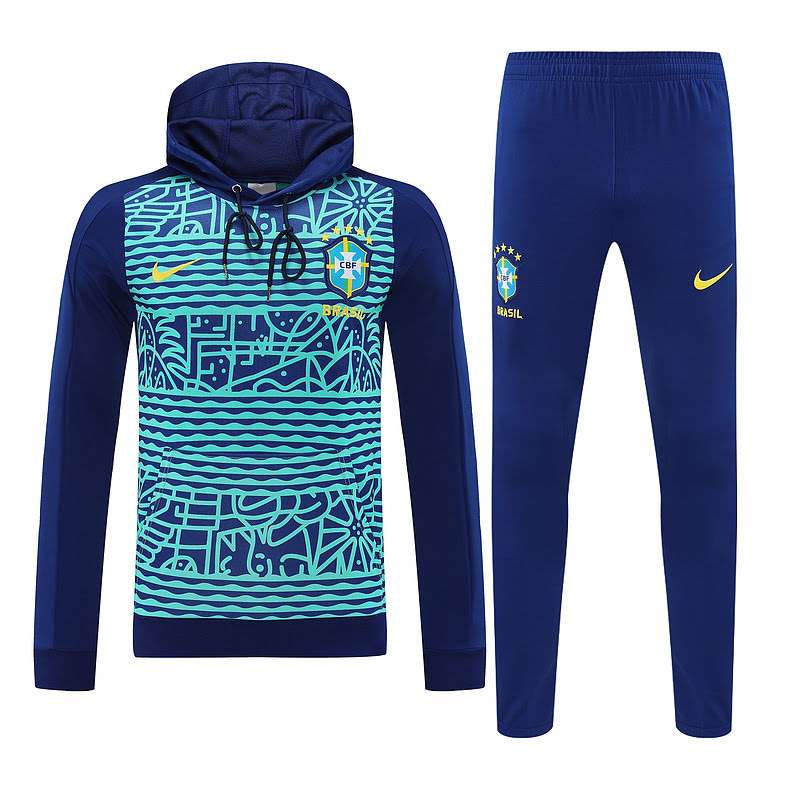 2526 Brazil sapphire Hooded sweatshirt suit S-2XL — foto 2