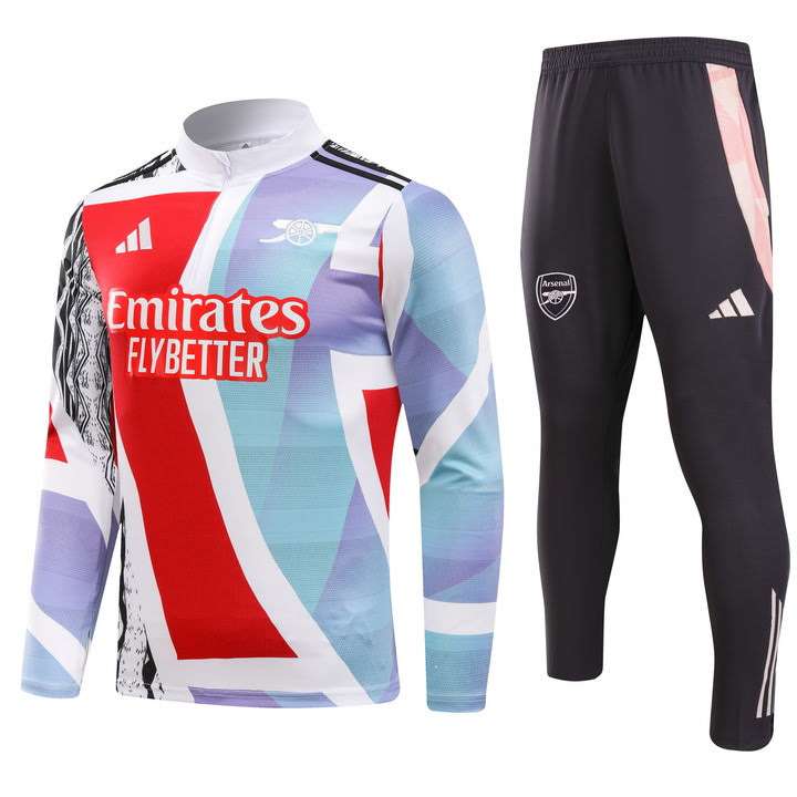 2425 Arsenal half zipper Red and blue print kit S-XXL — foto 1