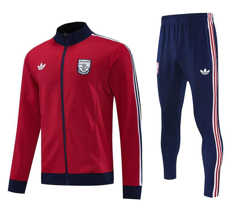 2526 long zipper Arsenal red with sapphire S-XXL — foto 1