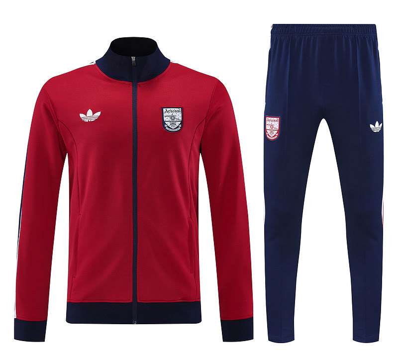 2526 long zipper Arsenal red with sapphire S-XXL — foto 2