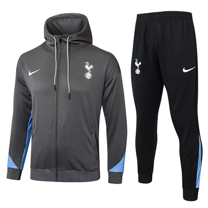 F604 2425 Tottenham Hotspur long zipper gray with cap kit S-XXL — foto 1