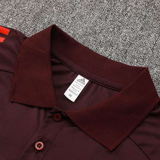 C1119# 2425 Polo Bayern Red Brown kit S-XXL — foto 3