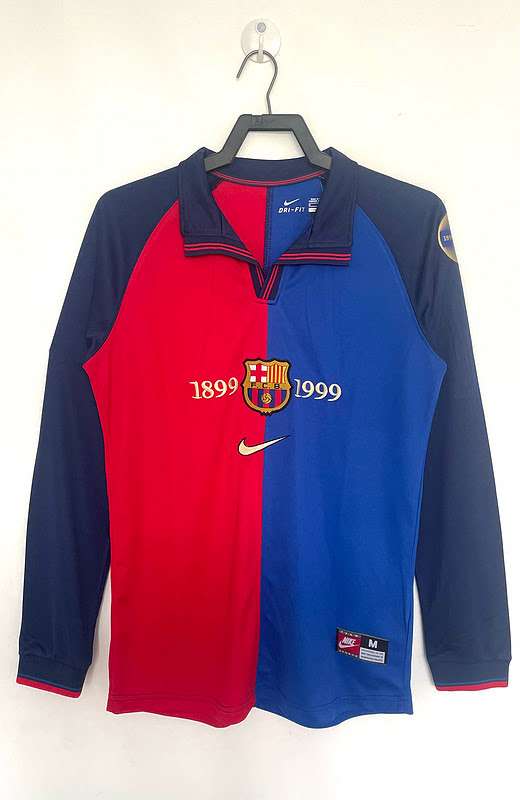 1999/00 Barcelona Jersey Home Long Sleeves S-2XL — foto 1