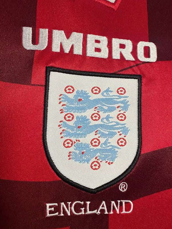 1998 Retro England away Red S-XXL — foto 5